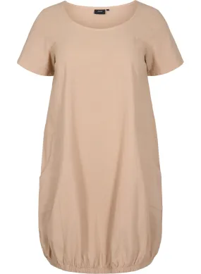 Kurzarm Kleid aus Baumwolle