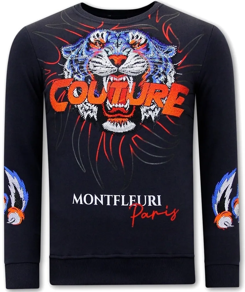 Sweatshirt Herren Tiger Couture - 3717 - Blau