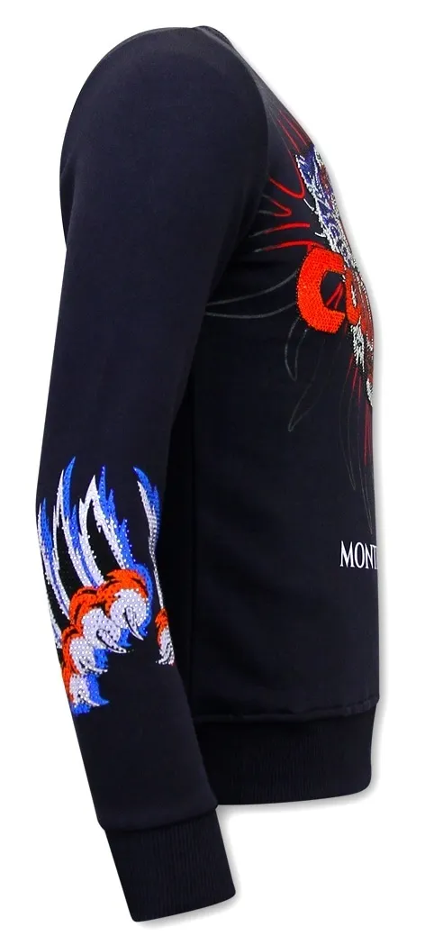Sweatshirt Herren Tiger Couture - 3717 - Blau
